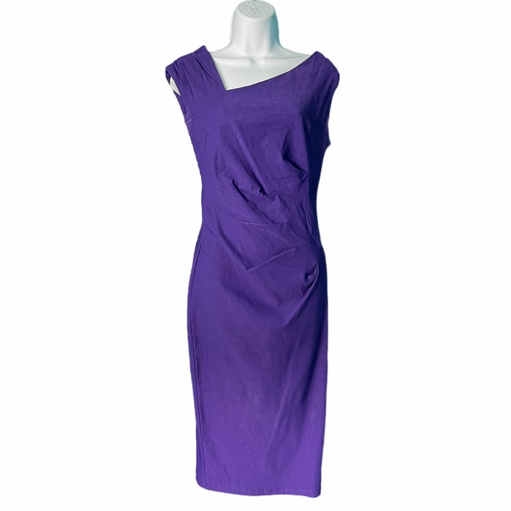 Muxxn Asymmetrical Violet Purple Bodycon Dress